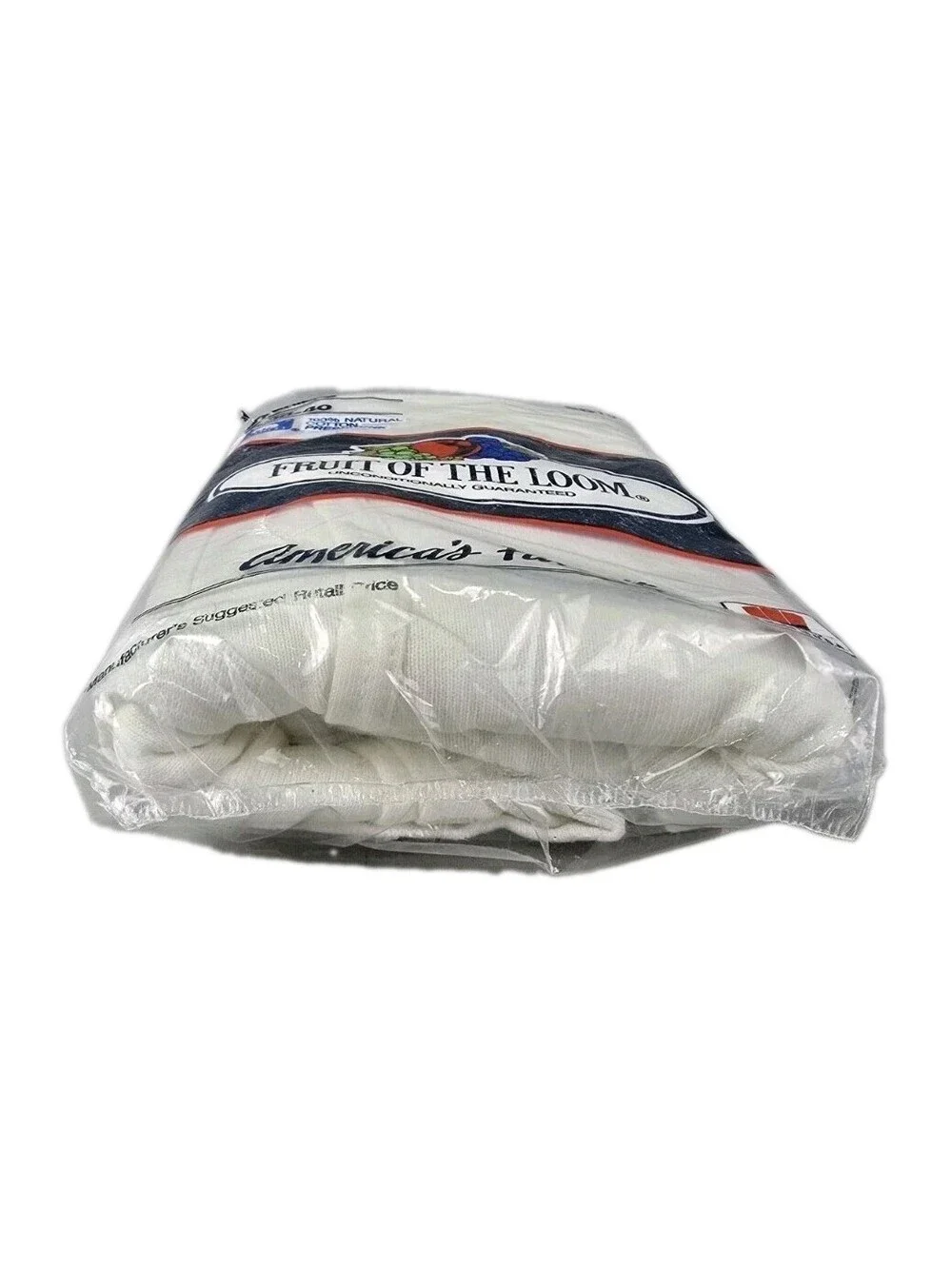 Fruit of the Loom Briefs 3 Pack White Cotton Large 38-40 Deadstock Vtg 1989